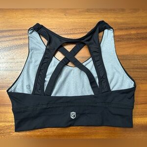 Born Primitive X-Factor Sports Bra Black Womens Size L Mesh Back